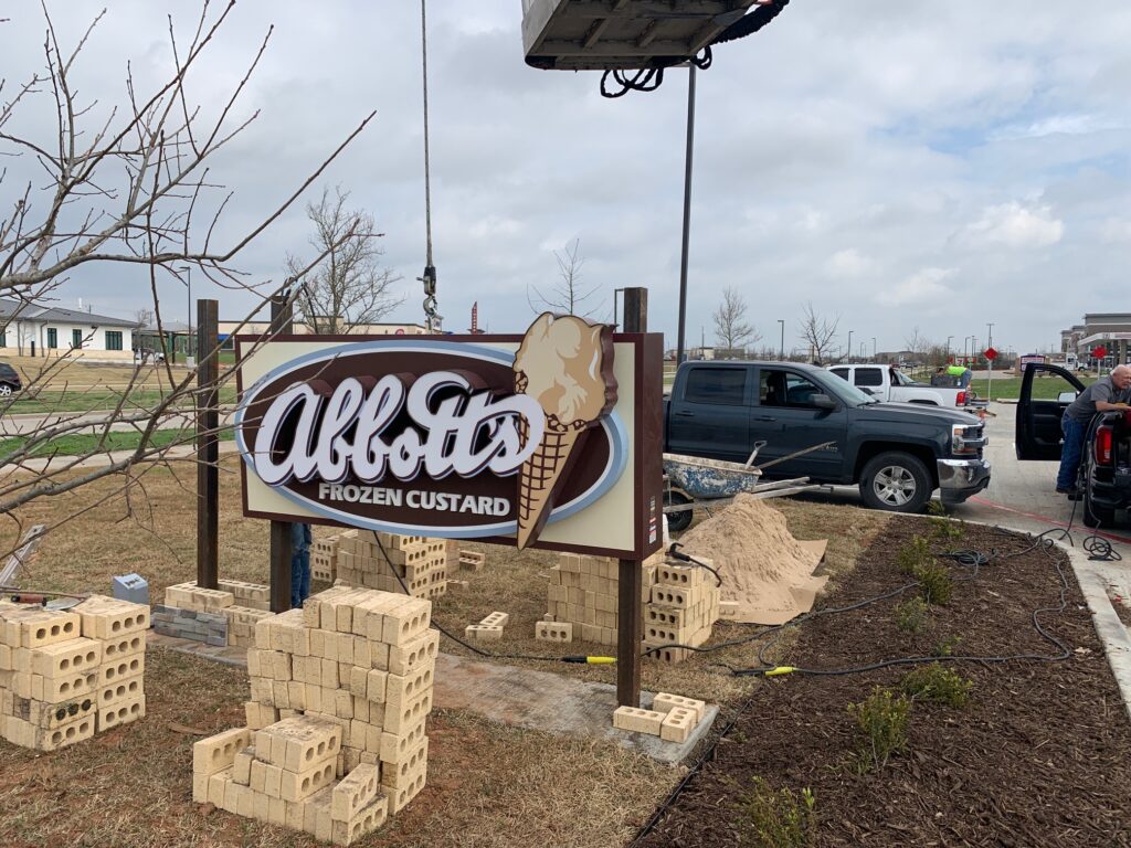 Transforming Abbott’s Frozen Custard With A New Monument Sign In McKinney, TX